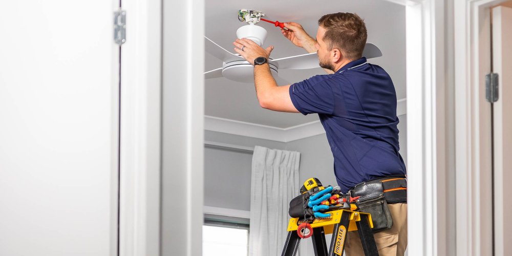 Electrical team working